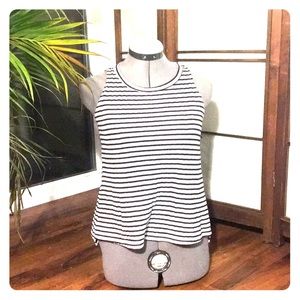 Navy and White Striped Tank
